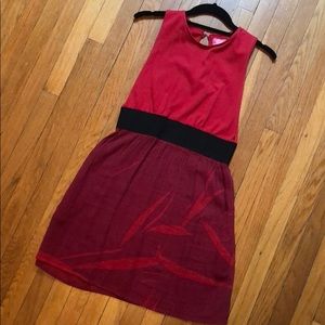 Red Cinched Mini Dress